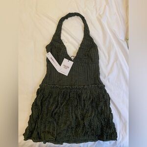 Princess Polly Olive Halter Mini Dress